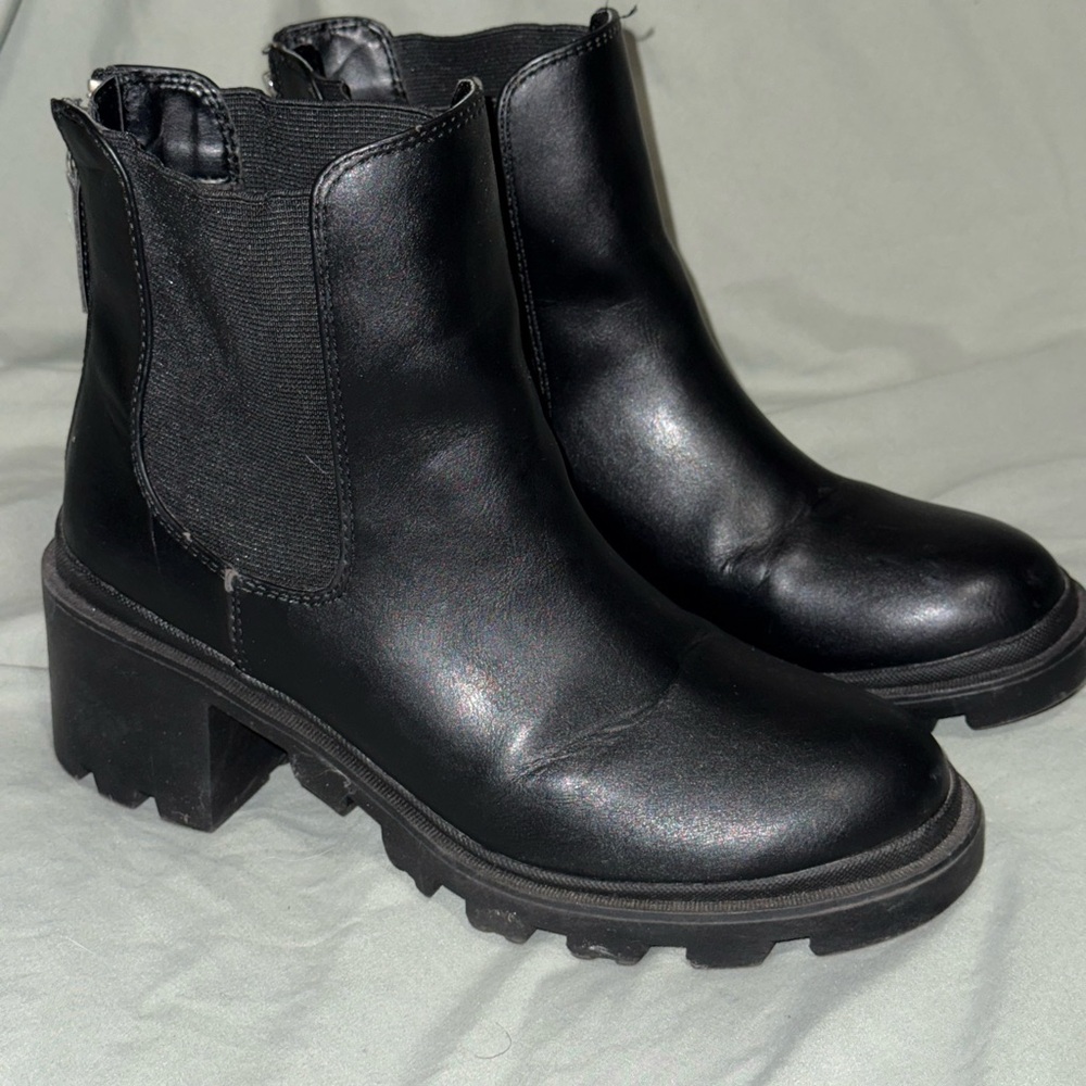 Dolce Vita Black Faux Leather Boots